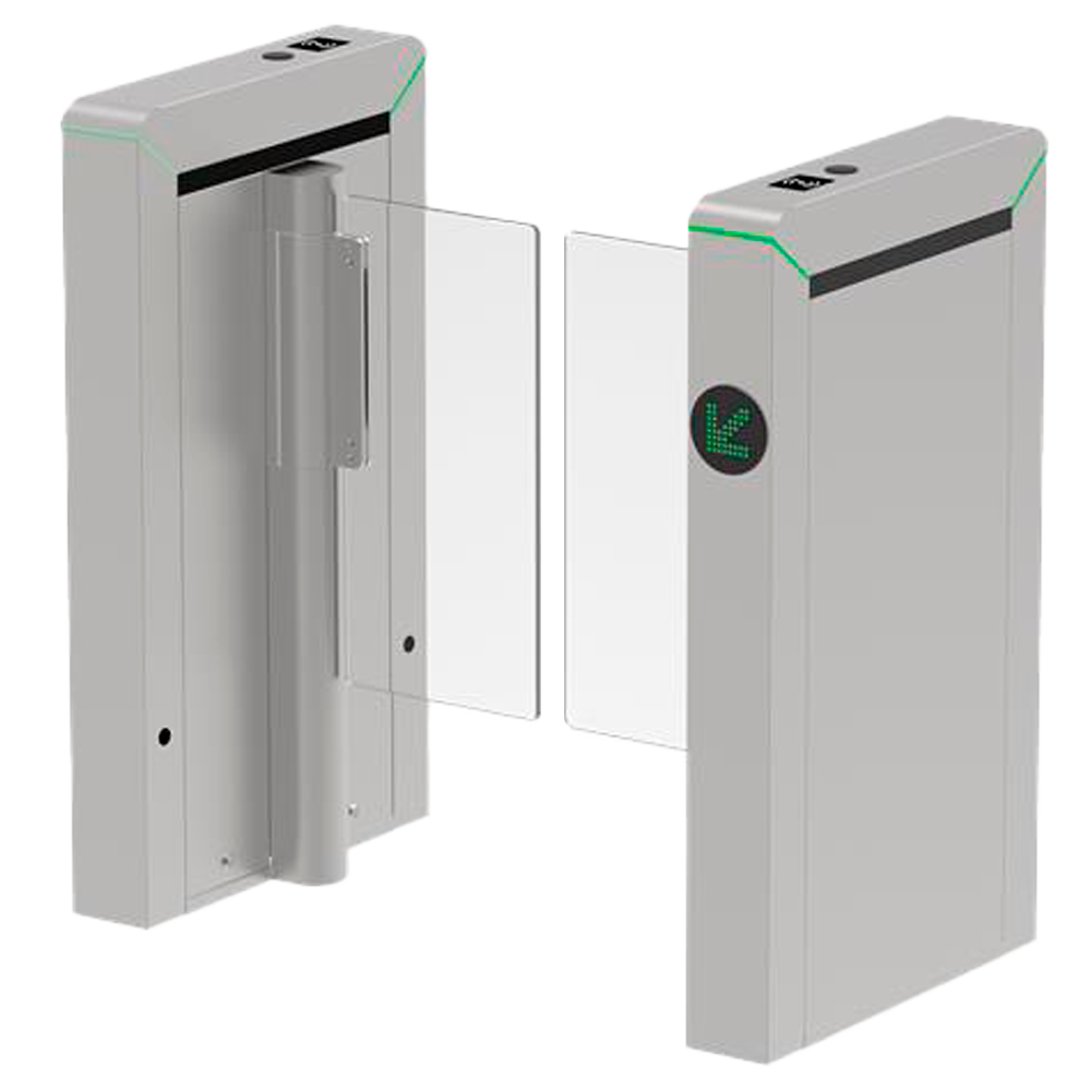 Pasillo de control de acceso ZK-MTS1000-PRO con barrera plegable acrílica