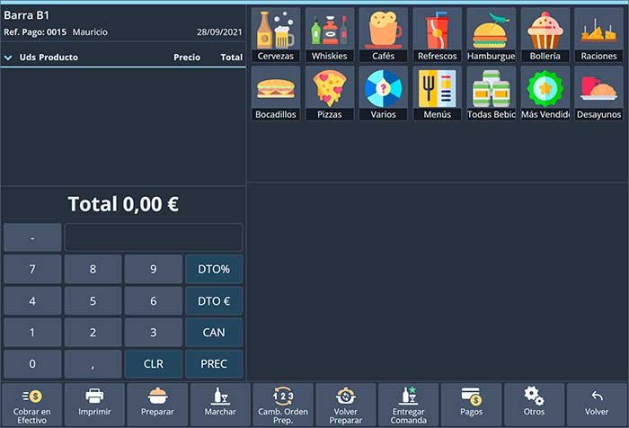 Software TPV Hosteleria
